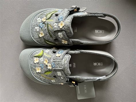 dior birkenstock embroidered|dior birkenstock price.